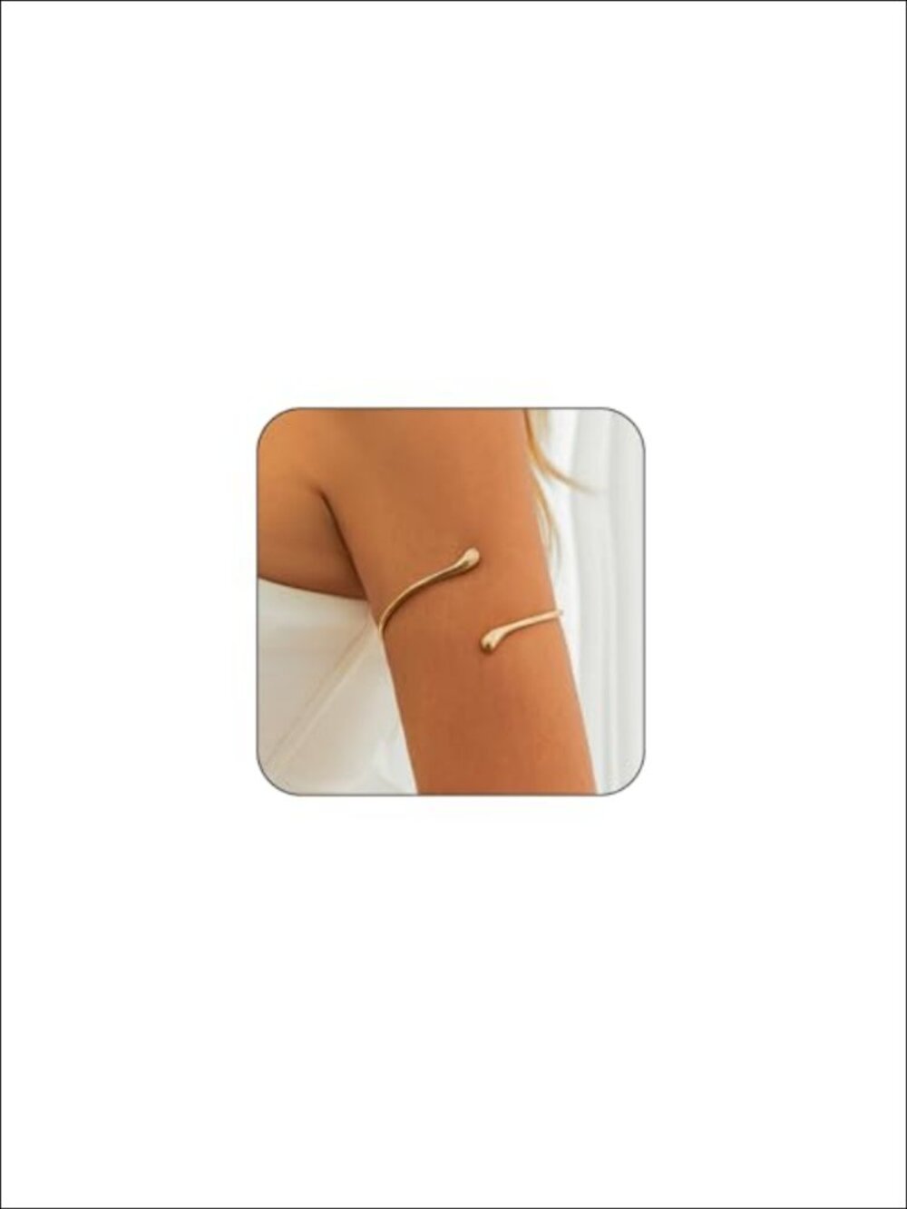 Minimalist Adjustable Open Arm Cuff Upper Arm Bangle Bracelet for Women